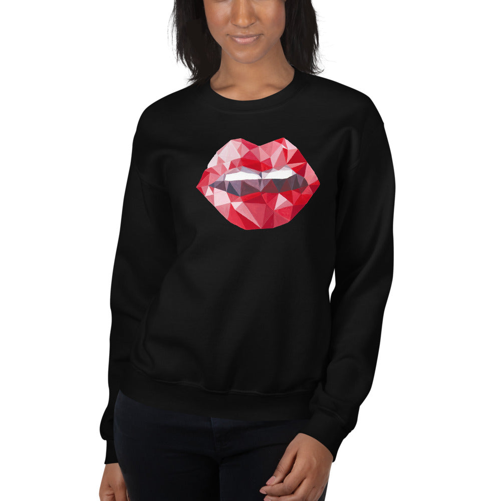 Women's Pixel Lips Sweatshirt
